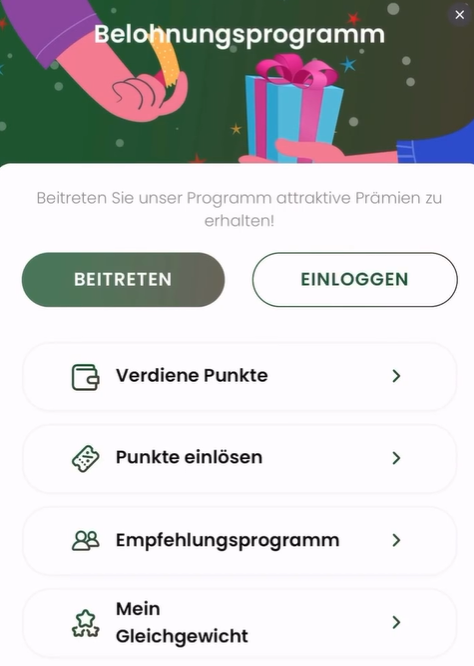 Unser Belohnungsprogramm