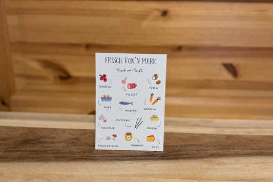 Frisches vom Markt Postkarte