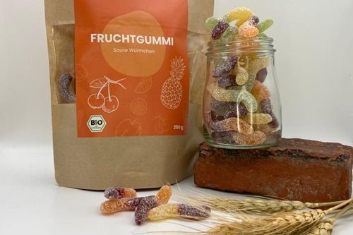 Fruchtgummi Saure Würmchen 250g - BIO vegan - Meine Landfreu.de